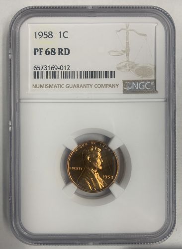 1958 Proof Set, Proof 68 NGC (5 pc)