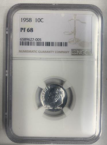 1958 Proof Set, Proof 68 NGC (5 pc)