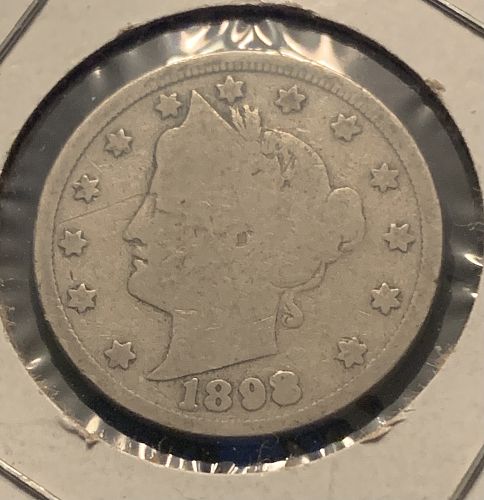 1898 LIBERTY NICKEL G COND SELLING BELOW GRAY SHEET PRICE BIN 1.00