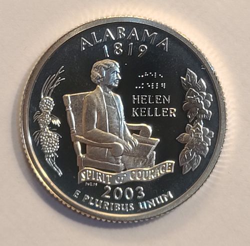Statehood Quarter 2003-S Alabama SILVER Proof-65 (GEM)