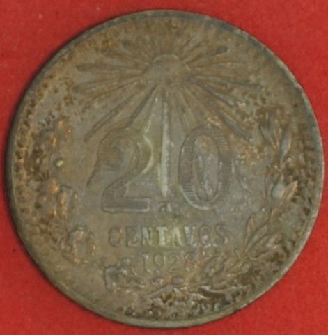 1928 Mexico 20 Centavos XF