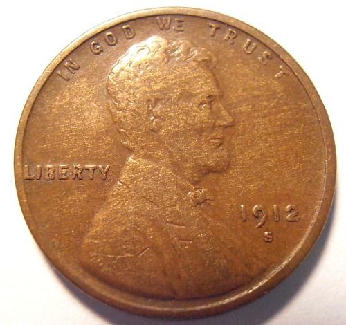 1912 S Lincoln Cent , Better Grade, Low Mintage, FUN show find (12SFN2)