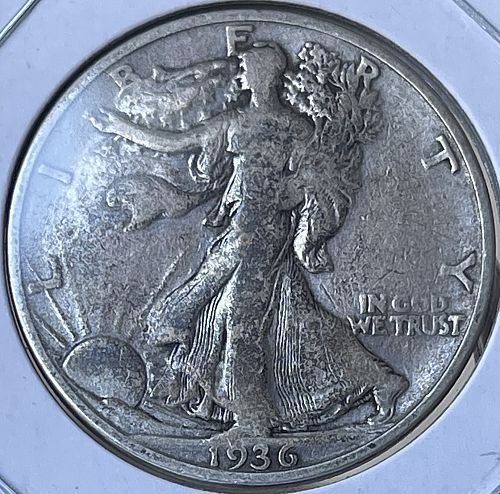 1936-S Walking Liberty Silver Half Dollar ~ Circulated Condition
