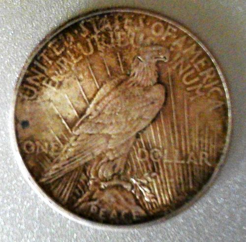 1925 S Peace Dollar. Toned