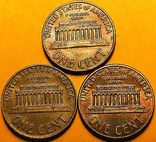 ✅3 Lincoln Cents 1971-P 1971-S & 1972-P✅