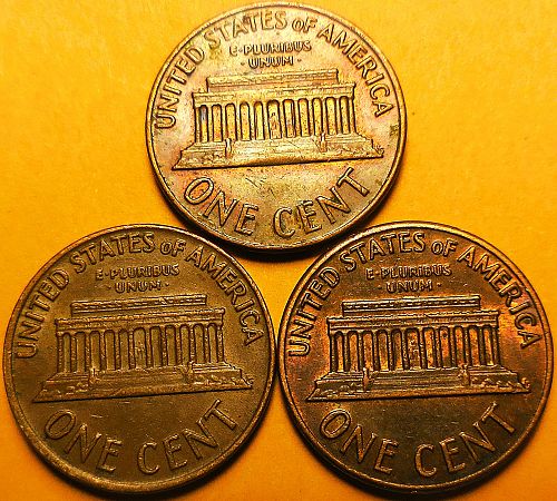 ✅3 Lincoln Cents 1971-P 1971-S & 1972-P✅