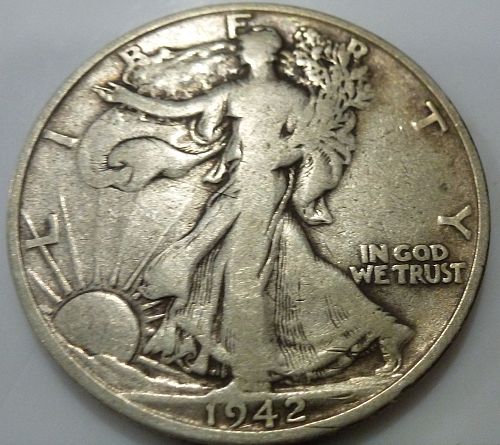 1942-S FINE Walking Liberty Half Dollar  (164)