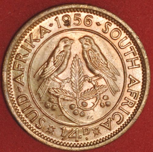 1956 South Africa Farthing UNC