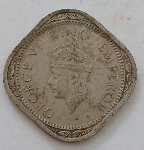 India  1947  king George 6th coin ..