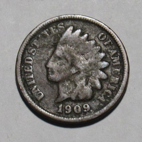1909 P Indian Head Cent in circulated condition