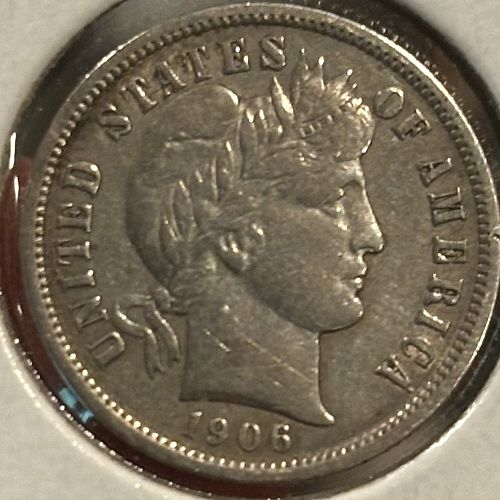 1906 D Barber Dime