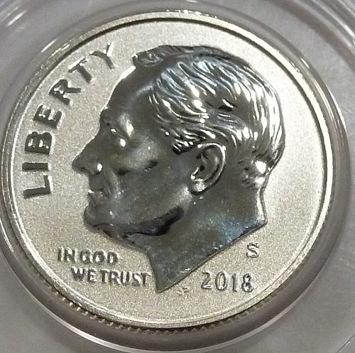 2018-S GEM REVERSE SILVER DIME ROOSEVELT DIME # STM-000