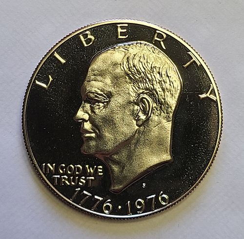 1976-S TYPE 1 Clad Eisenhower Dollar Proof-64 (Near Gem)