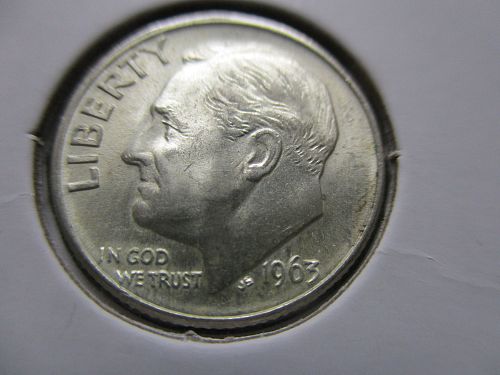 1963-D  Roosevelt Dime.  Item: 10 R63D-01.