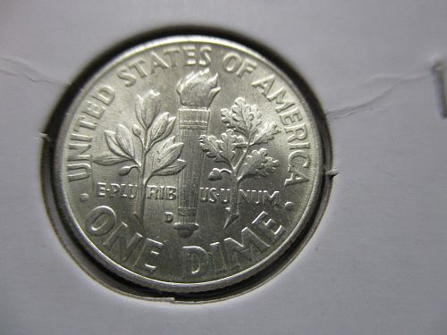 1963-D  Roosevelt Dime.  Item: 10 R63D-01.