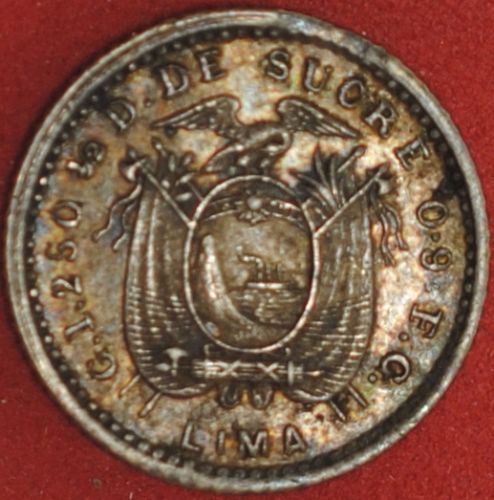 1912LIMA FG Ecuador 1/2 Decimo XF