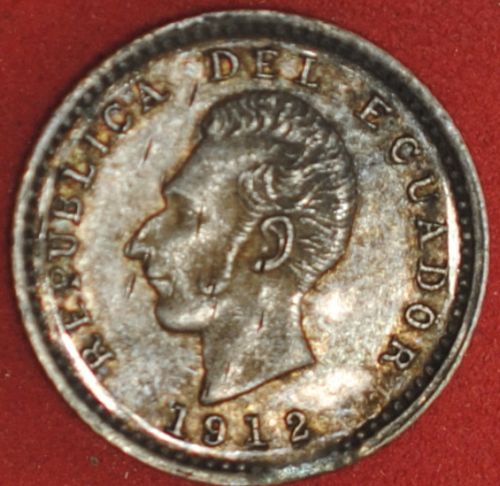 1912LIMA FG Ecuador 1/2 Decimo XF