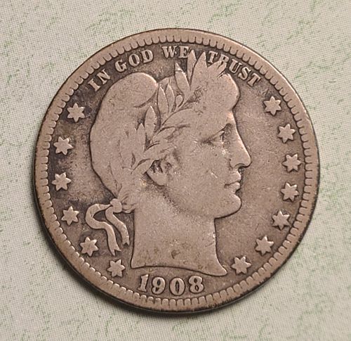 1908-O Barber Quarter Very Good-10
