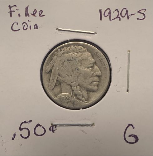 1929 S TYPE 2 BUFFALO NICKEL G COND SELLING BELOW GREY SHEET BIN .50