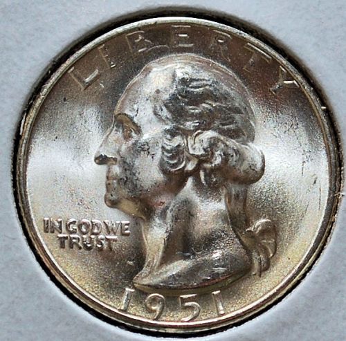1951 S Washington Quarter MS - P