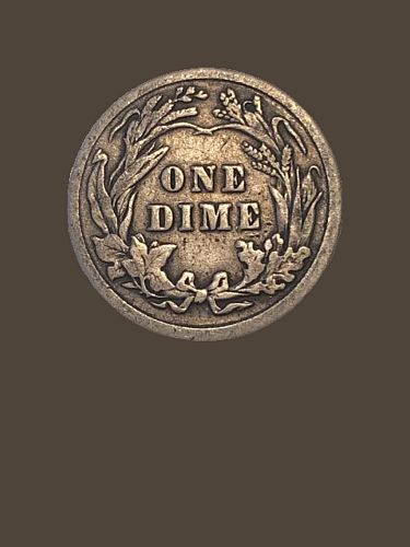 1914 P Barber Dime - F