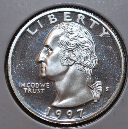 1997 S Washington Silver Proof Quarter  - 01