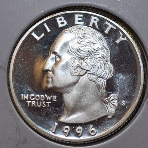 1996 S Washington Silver Proof Quarter  - 02