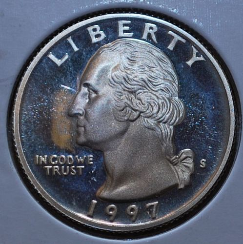 1997 S Washington Clad Proof Quarter  - 10