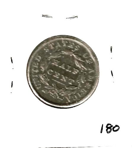 1835  Classic Head Half Cent***AU***