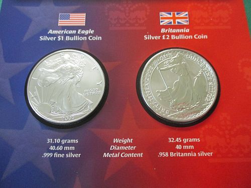 Legacies of Freedom 2 Coin Set.  Silver Eagle and Silver Britannia. Item: Legacy Set