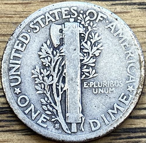 1917S mercury dime in VERY GOOD condition