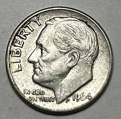 1964 D Roosevelt Dimes 90% Silver Composition 81434