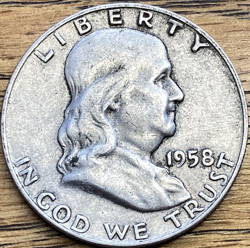 1958D Franklin half in VERY FINE condition