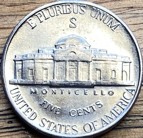 1943S Jefferson nickel in ALMOST UNCIRCULATED condition
