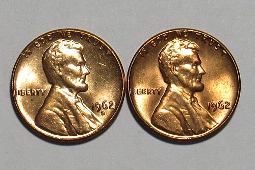 1962 P&D Lincoln Memorial Cents, BU