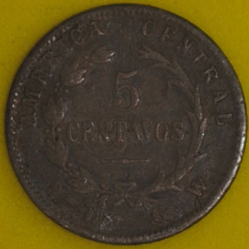 1887GW Costa Rica 5 Centavos VF #2