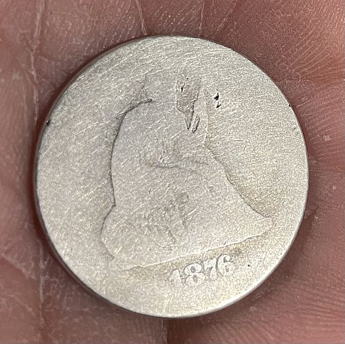 1876 P Seated Liberty Quarter