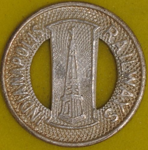 Indianapolis Railways (Indiana) Fare Token IN 460W