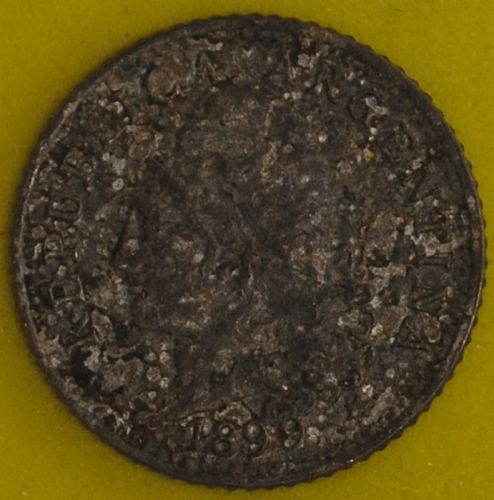 1899 Argentina 5 Centavos VF+