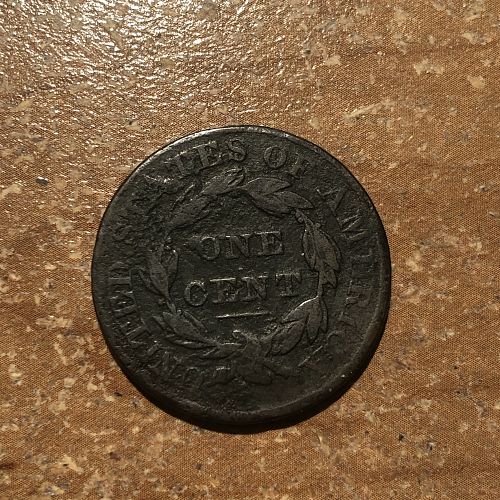 1834-P Coronet Liberty Head Large Cent Large 8 - Large Stars - Med Letters - F (Fine)