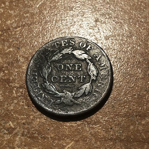 1834-P Coronet Liberty Head Large Cent Large 8 - Large Stars - Med Letters - F (Fine)
