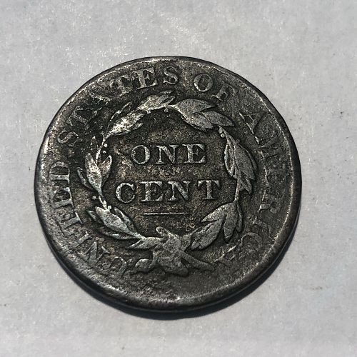 1834-P Coronet Liberty Head Large Cent Large 8 - Large Stars - Med Letters - F (Fine)
