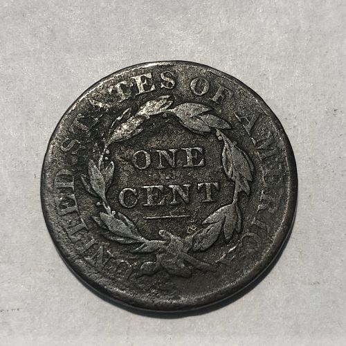 1834-P Coronet Liberty Head Large Cent Large 8 - Large Stars - Med Letters - F (Fine)
