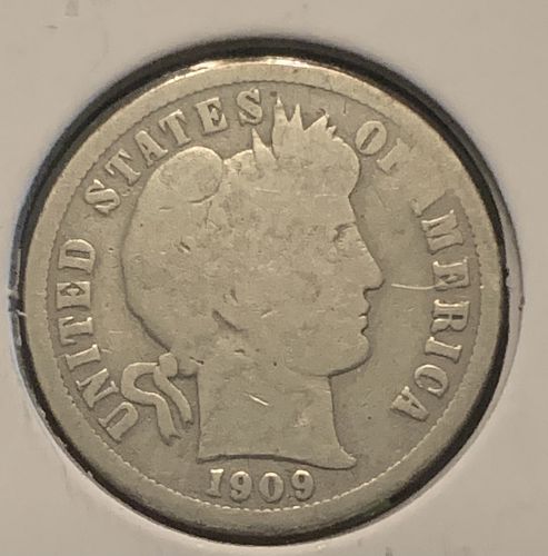 1909 P BARBER DIME G COND SELLING BELOW GREY SHEET BIN 4.00