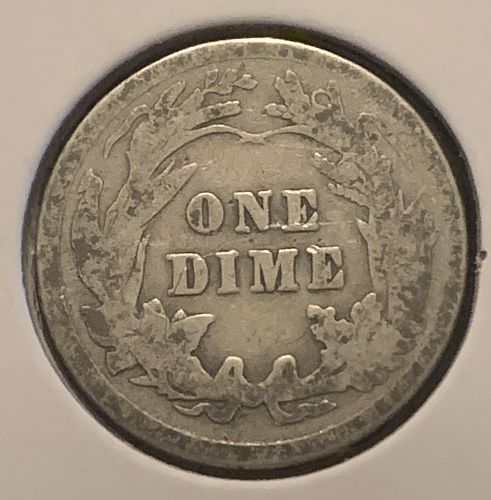 1910 P BARBER DIME G COND SELLING  BIN 9.00