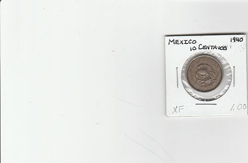 1940  MEXICO  10  CENTAVOS