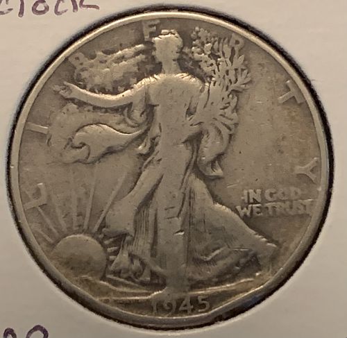 1945 P WALKING LIBERTY HALF DOLLAR VG COND SELLING BELOW GRAY SHEET BIN 14.00