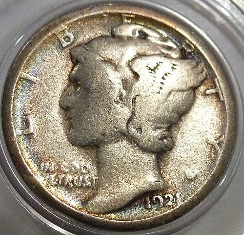 1921-P  Very Good Mercury Dime VG ( 800-P )