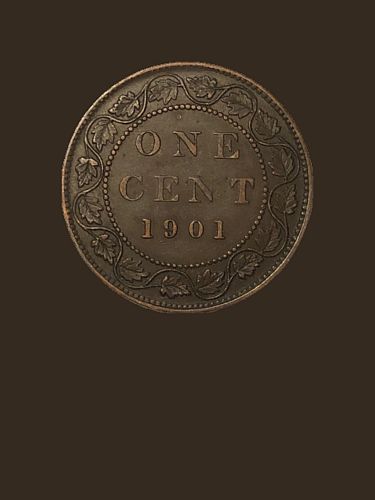 1901 Canada One Cent coin - VF