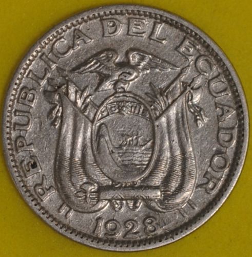 1928 Ecuador 5 Centavos VF